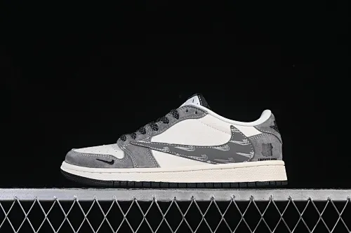 All categories Air Jordan Jordan series basketball shoes Air Jordan 1 Low High-end customized low-top sneakers Travis Scott x Fragment Design x Air Jordan 1 Low OG SP AJ1 Joe 1UN joint pig eight-meter gray multi-sock low-top cultural casual sneakers DD7866-116